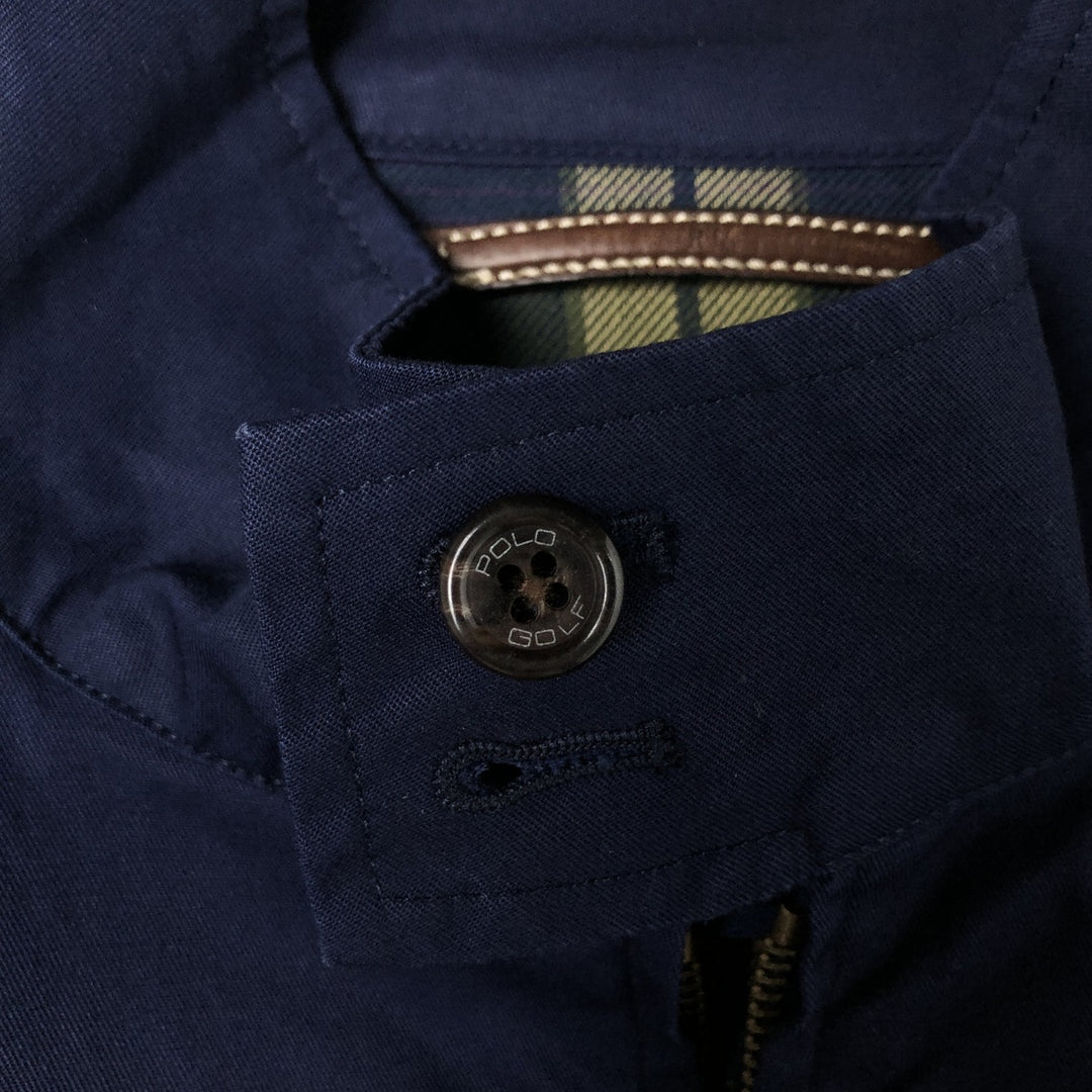 90'S Ralph Lauren POLO GOLF Harrington Jacket Swing Top Men's L size cotton navy blue type Vintage Second Hand