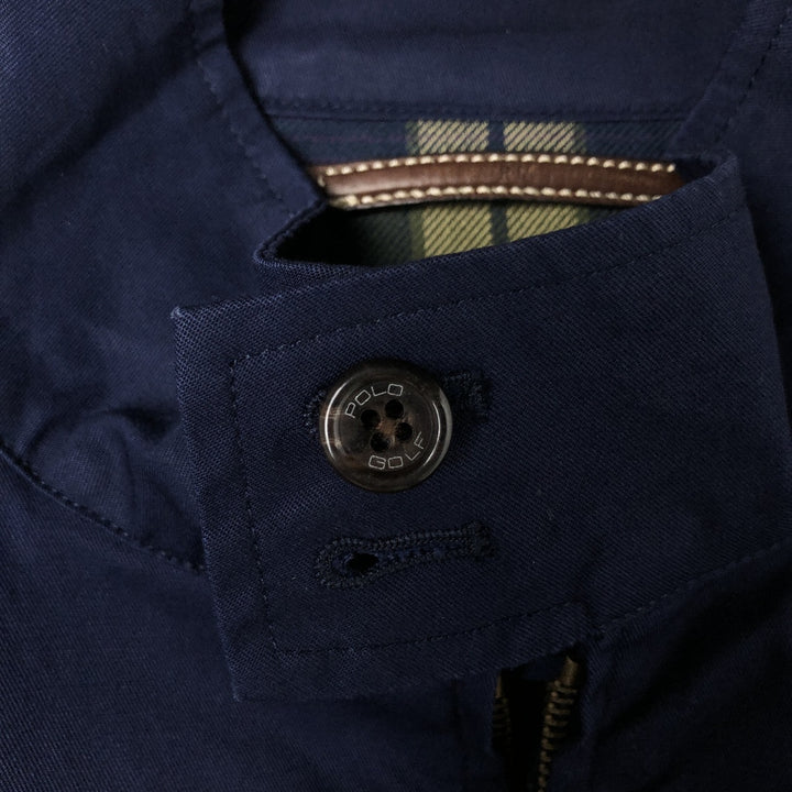 90'S Ralph Lauren POLO GOLF Harrington Jacket Swing Top Men's L size cotton navy blue type Vintage Second Hand