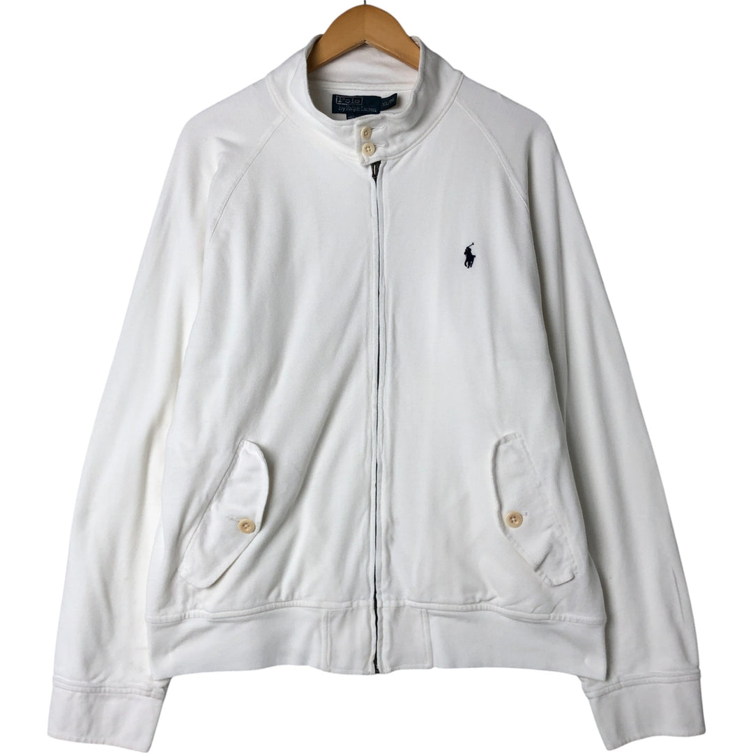 Ralph Lauren POLO by Ralph Lauren Pique Harrington Jacket Swing Top Men's XL cotton white type Vintage Second Hand