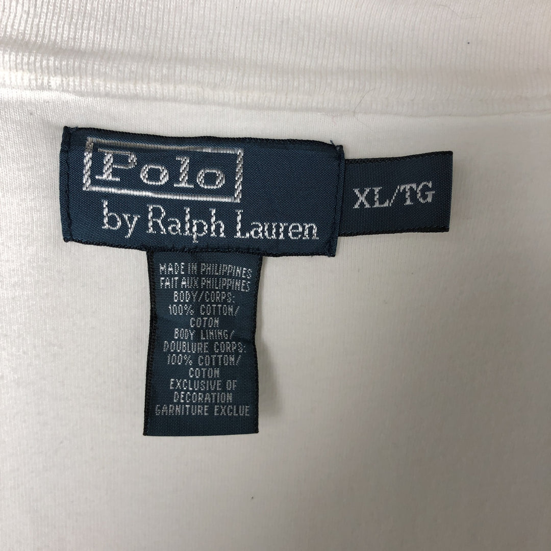 Ralph Lauren POLO by Ralph Lauren Pique Harrington Jacket Swing Top Men's XL cotton white type Vintage Second Hand