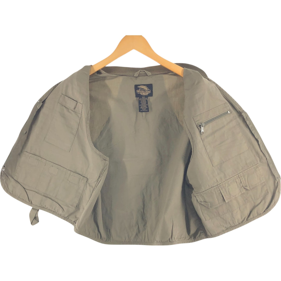 White River Fishing Vest, Men's M Size cotton Beige type Vintage Second Hand