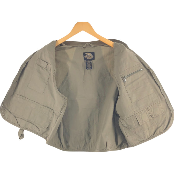 White River Fishing Vest, Men's M Size cotton Beige type Vintage Second Hand