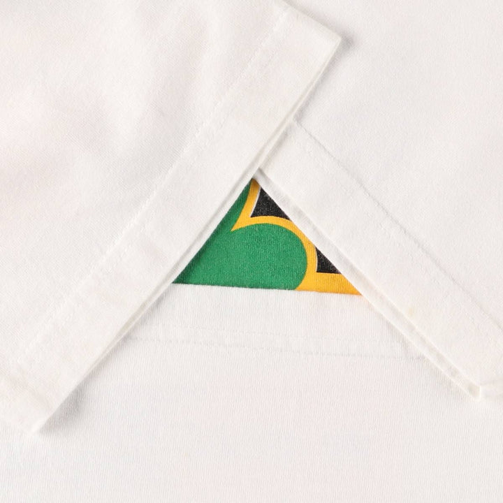 00'S Adidas sports print T-shirt, men's size S cotton white type Vintage Second Hand
