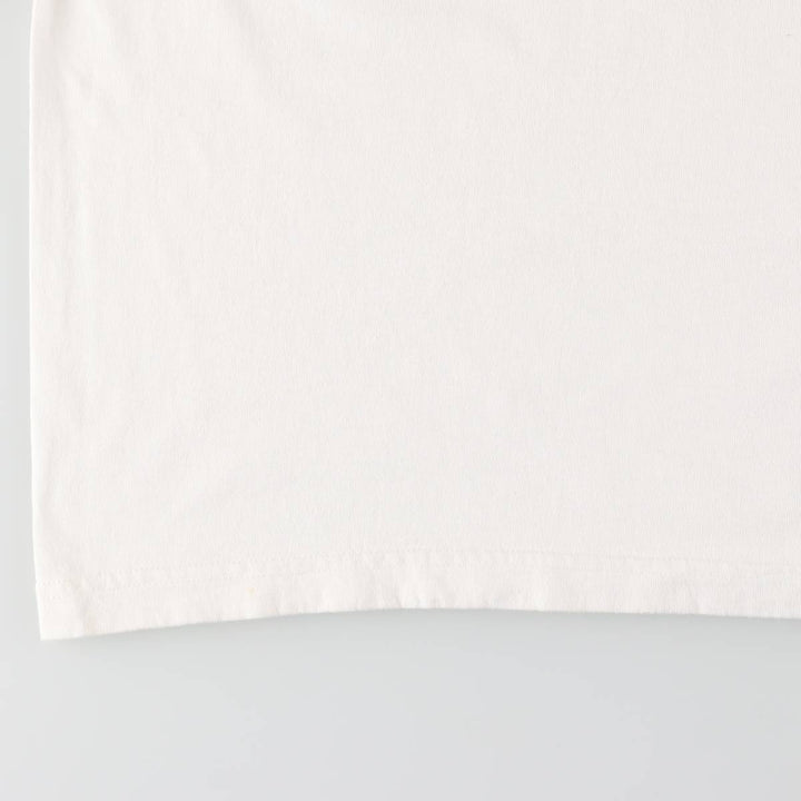 00'S Adidas sports print T-shirt, men's size S cotton white type Vintage Second Hand