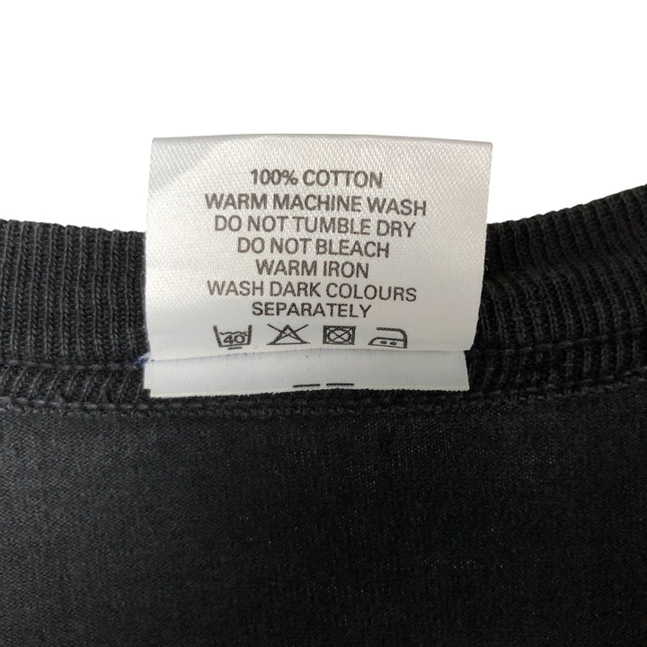 Black and White Advertising T-shirt Men's XL size cotton black type Vintage Second Hand
