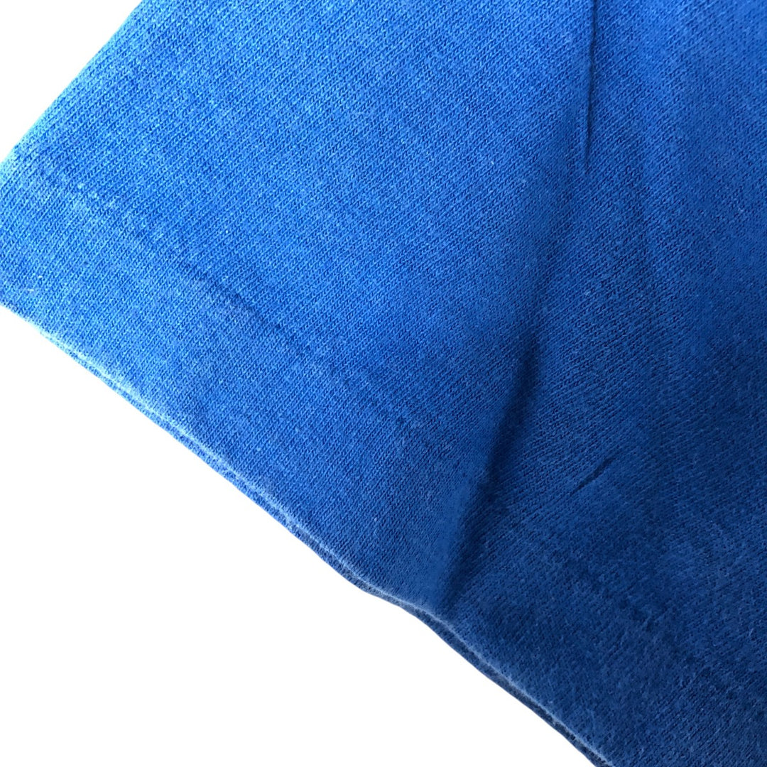 90'S Fruit of the Loom SIMMONS Advertising T-shirt Made in USA Men's L Vintage cotton blue type Vintage Second Hand