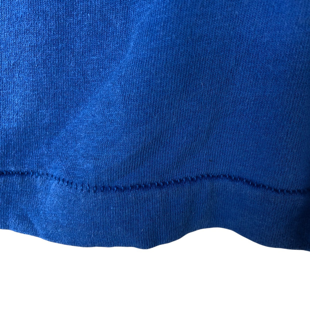 90'S Fruit of the Loom SIMMONS Advertising T-shirt Made in USA Men's L Vintage cotton blue type Vintage Second Hand