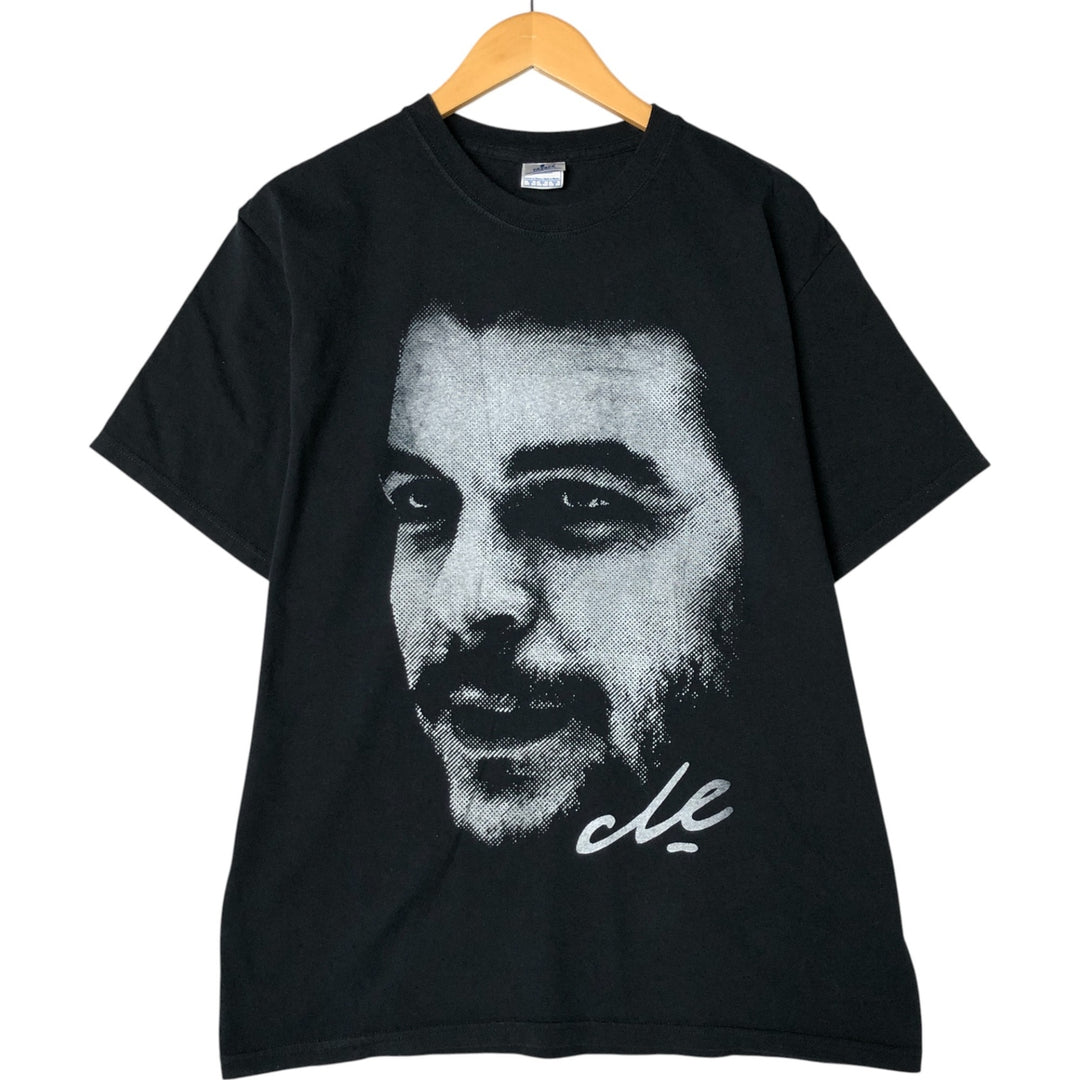00'S YAZBEK Che Guevara Great Person T-shirt Men's L size cotton black type Vintage Second Hand