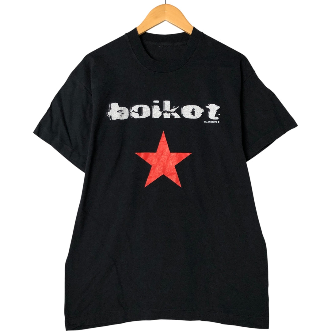 ~90'S Vintage Printed T-shirt, Men's M size unclear black type Vintage Second Hand