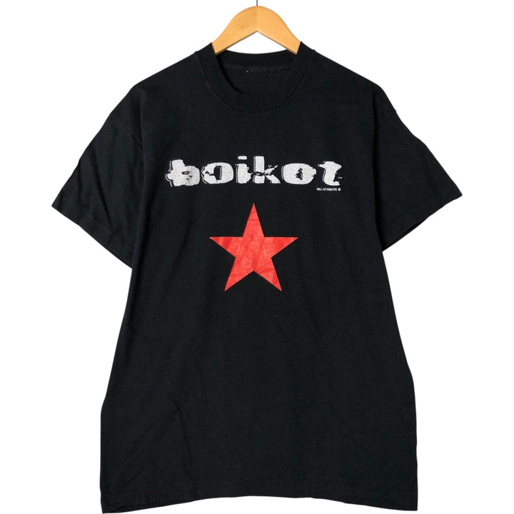 ~90'S Vintage Printed T-shirt, Men's M size unclear black type Vintage Second Hand