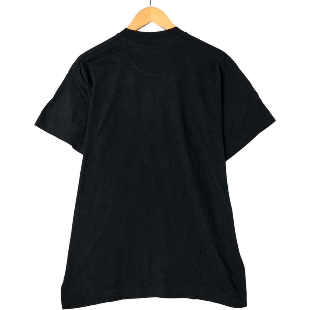 ~90'S Vintage Printed T-shirt, Men's M size unclear black type Vintage Second Hand