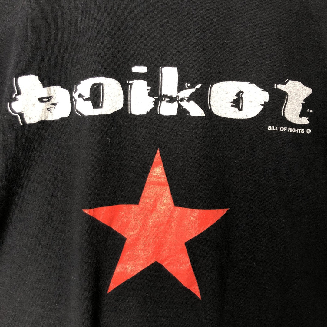 ~90'S Vintage Printed T-shirt, Men's M size unclear black type Vintage Second Hand