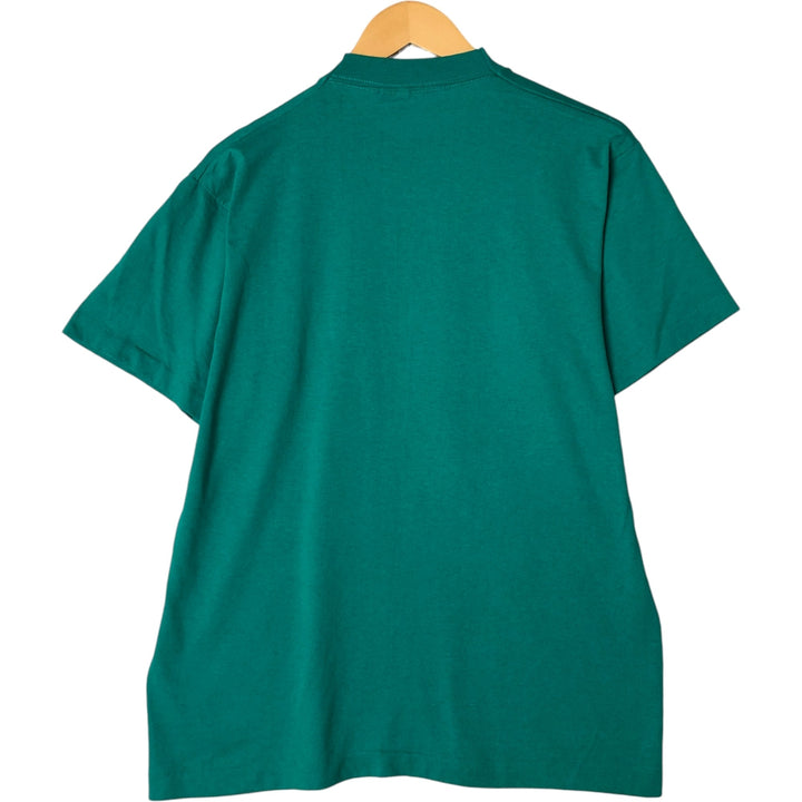 90'S Fruit of the Loom George Floyd Printed T-shirt Made in USA Men's L Size Vintage cotton Emerald green Vintage Second Hand