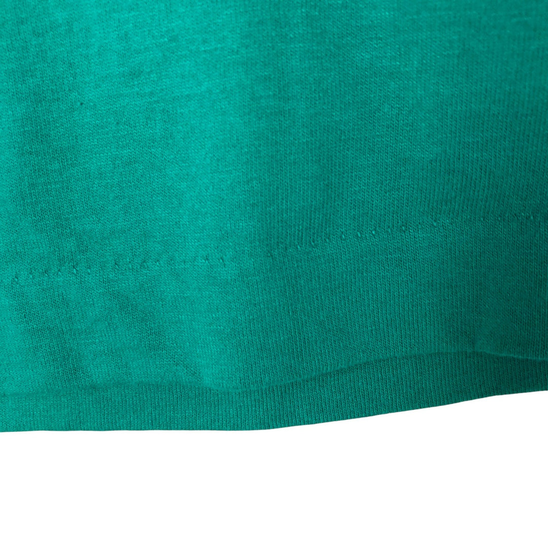 90'S Fruit of the Loom George Floyd Printed T-shirt Made in USA Men's L Size Vintage cotton Emerald green Vintage Second Hand
