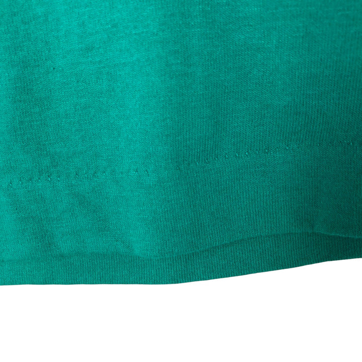 90'S Fruit of the Loom George Floyd Printed T-shirt Made in USA Men's L Size Vintage cotton Emerald green Vintage Second Hand
