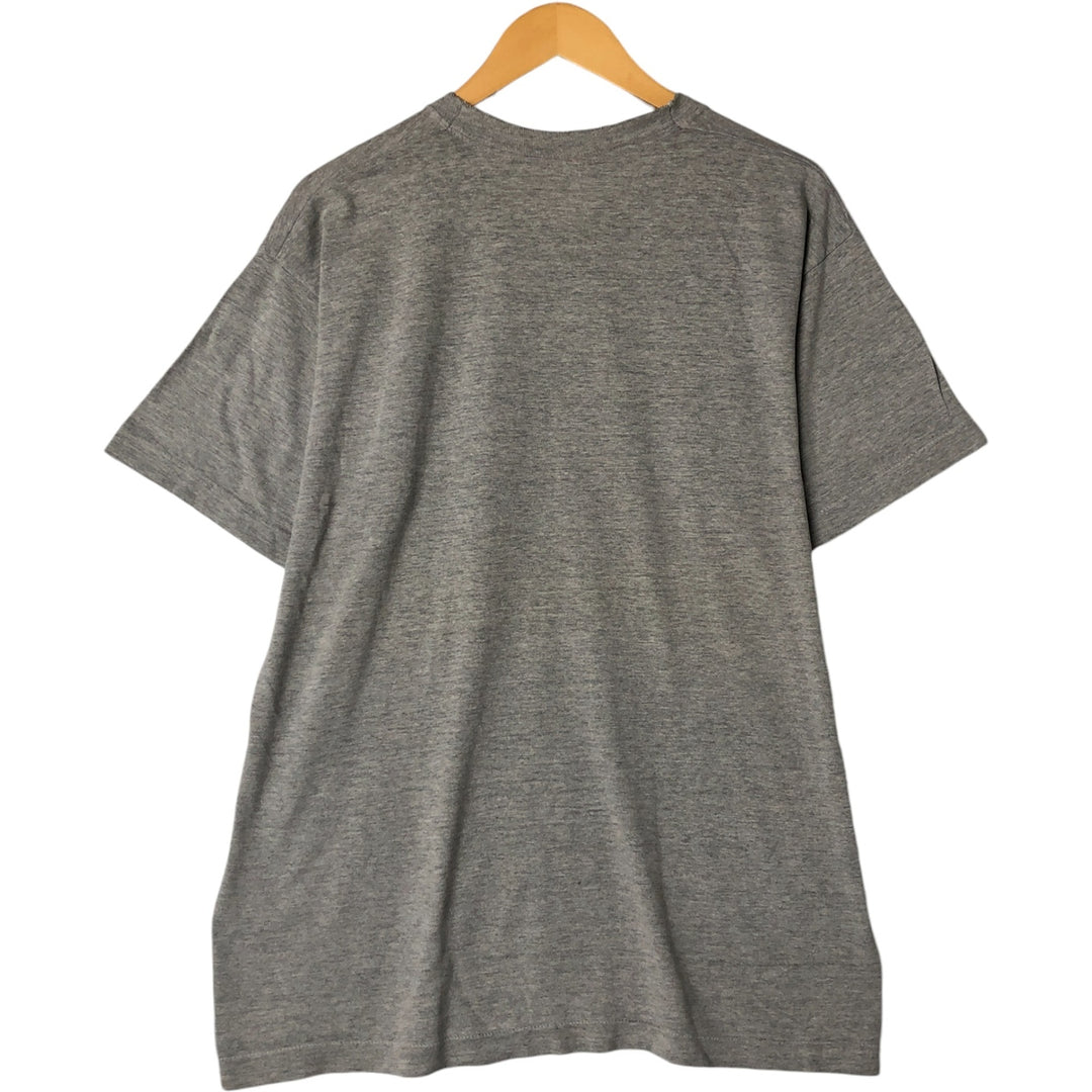 90'S Fruit of the Loom printed T-shirt, made in the USA, men's XL size, vintage cotton gray type Vintage Second Hand