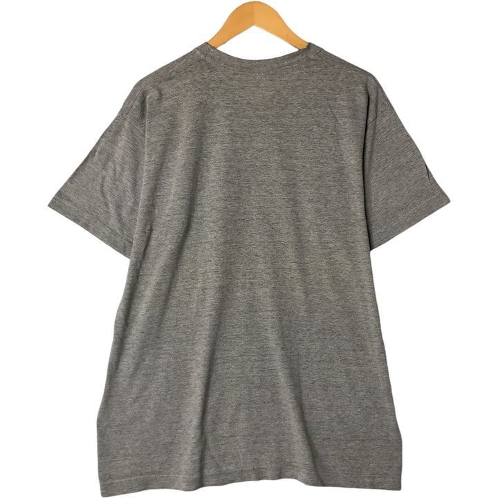 90'S Fruit of the Loom printed T-shirt, made in the USA, men's XL size, vintage cotton gray type Vintage Second Hand