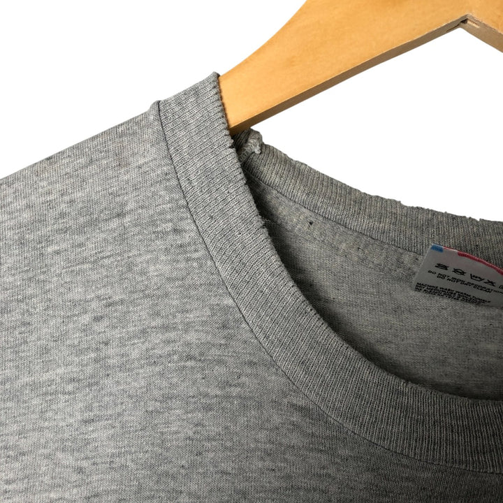 90'S Fruit of the Loom printed T-shirt, made in the USA, men's XL size, vintage cotton gray type Vintage Second Hand