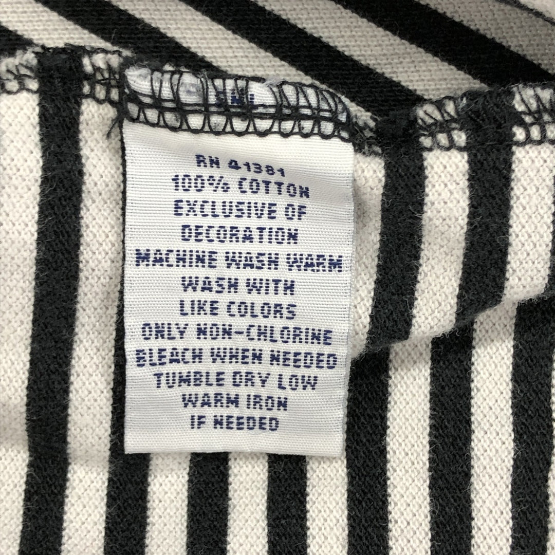 Ralph Lauren POLO RALPH LAUREN Short Sleeve Striped Polo Shirt Men's XL cotton black type Vintage Second Hand