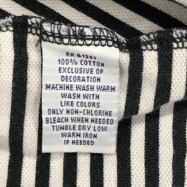 Ralph Lauren POLO RALPH LAUREN Short Sleeve Striped Polo Shirt Men's XL cotton black type Vintage Second Hand