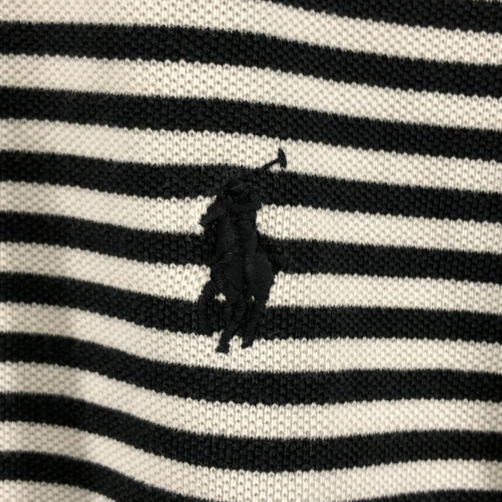 Ralph Lauren POLO RALPH LAUREN Short Sleeve Striped Polo Shirt Men's XL cotton black type Vintage Second Hand