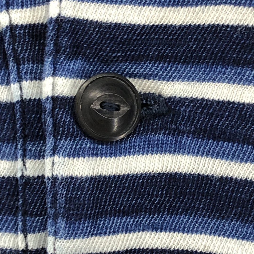 Ralph Lauren POLO RALPH LAUREN Multi-border short sleeve border polo shirt Men's M size cotton navy blue type Vintage Second Hand