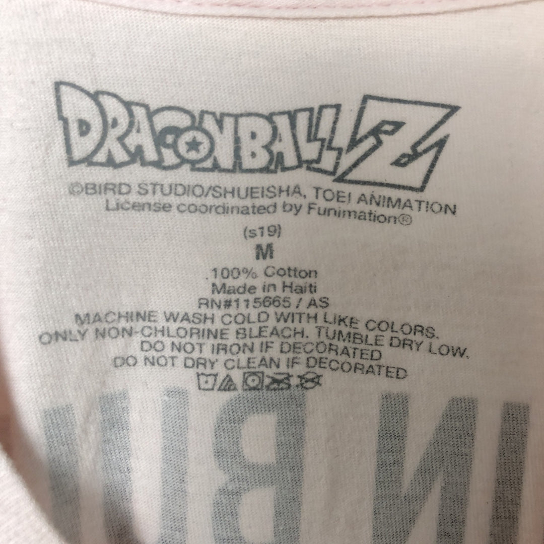 DORAGONBALL Z Dragon Ball Z Anime Character Print T-shirt Men's M size cotton pink type Vintage Second Hand