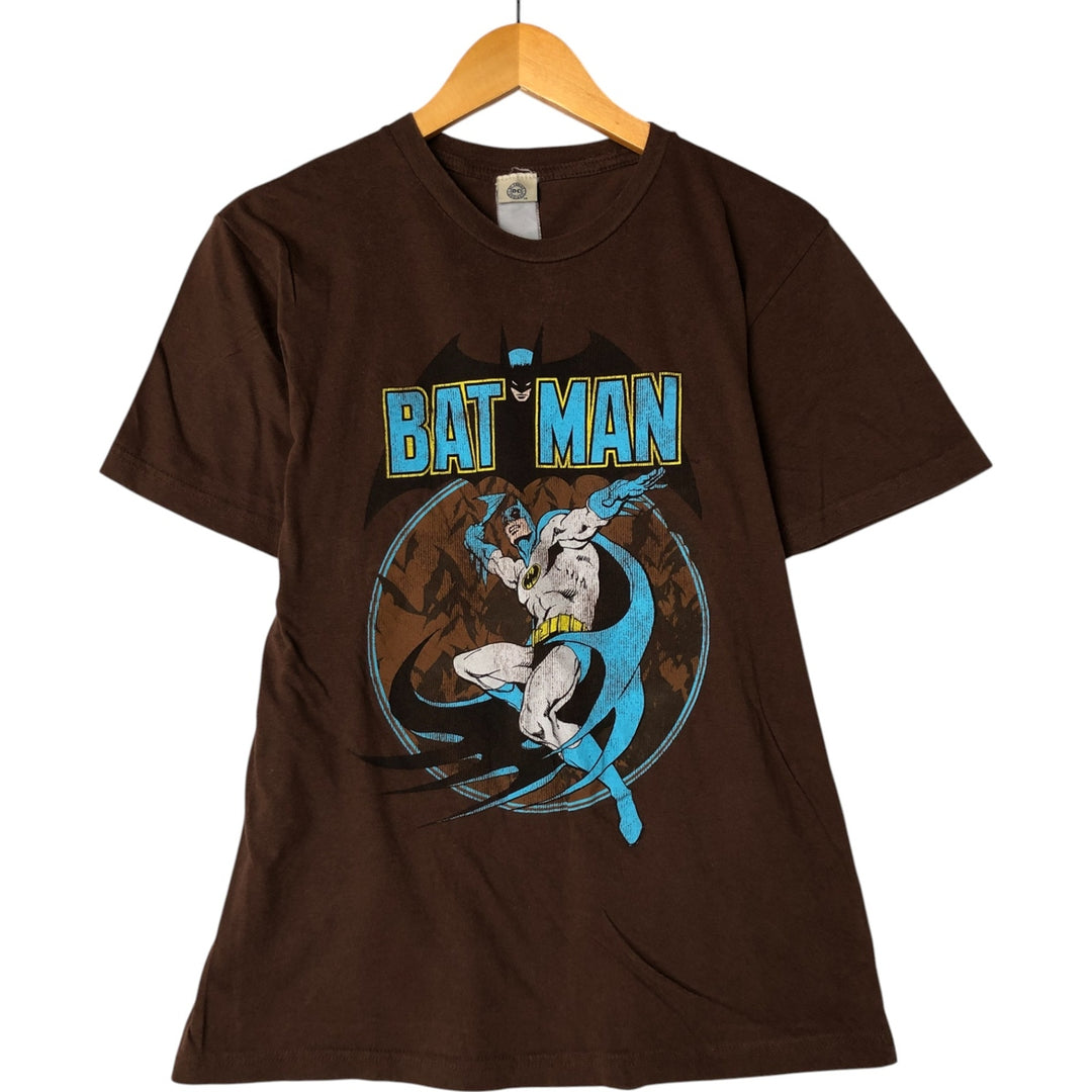 00'S DC COMICS ORIGINALS BATMAN Batman character print T-shirt Men's S size unclear brown type Vintage Second Hand