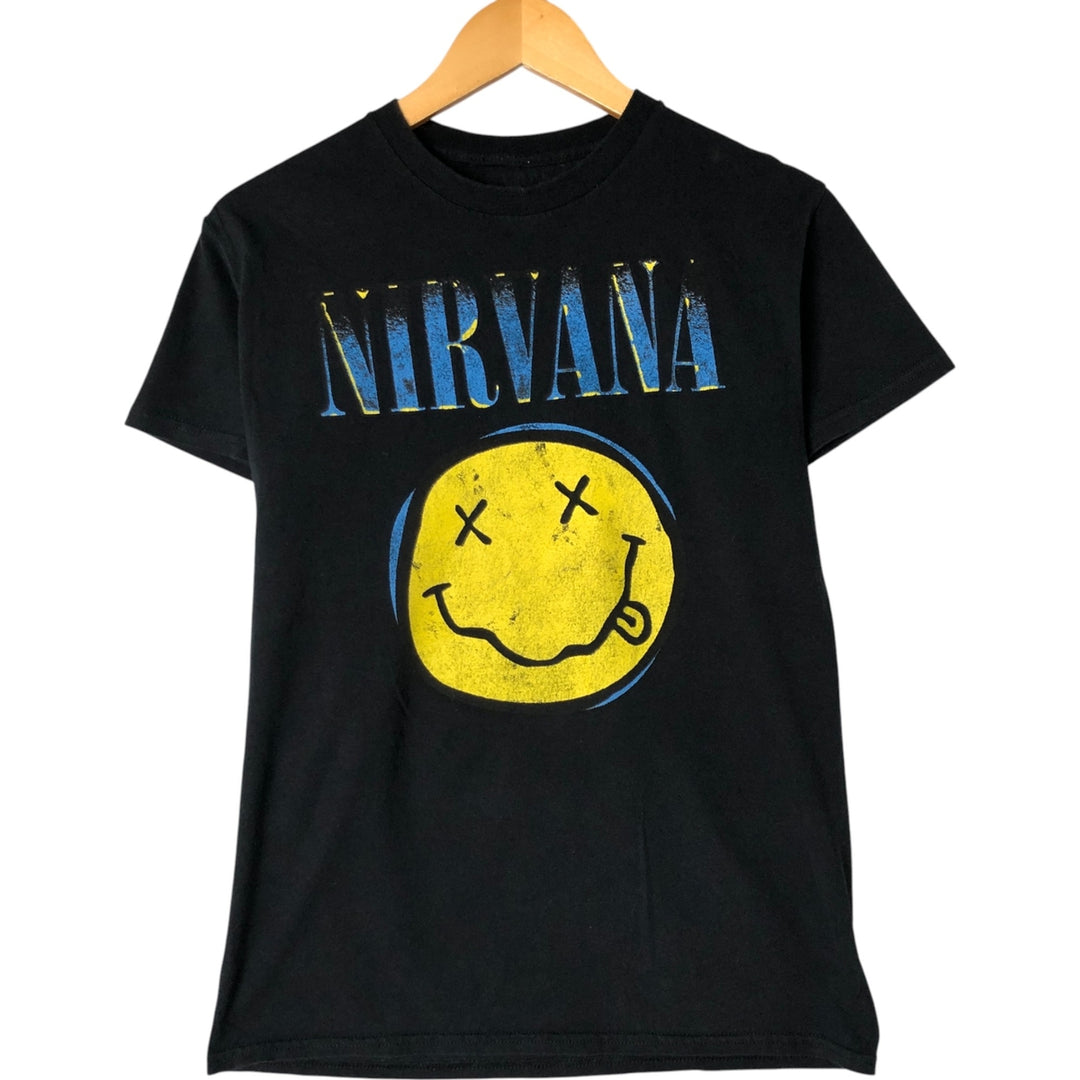 NIRVANA Nirvana Band T-shirt, Band T, Men's S size unclear black type Vintage Second Hand