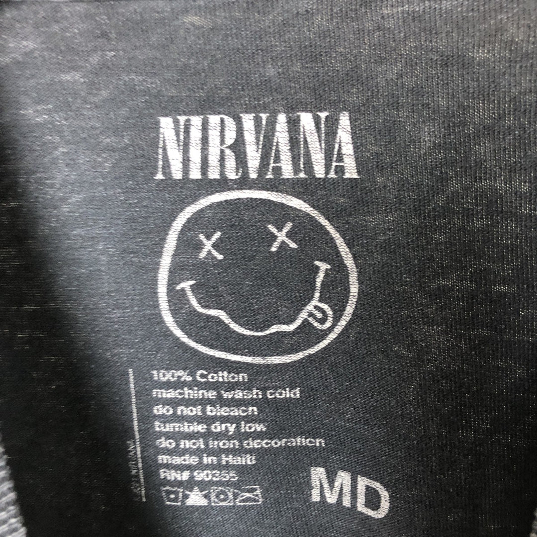 NIRVANA Nirvana Band T-shirt, Band T, Men's S size cotton Charcoal Vintage Second Hand