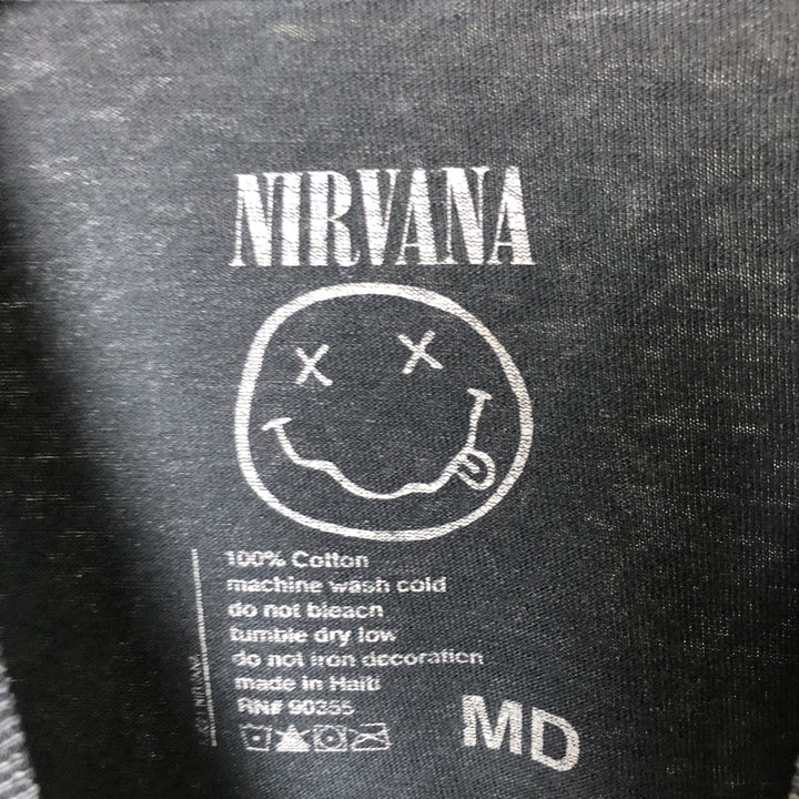 NIRVANA Nirvana Band T-shirt, Band T, Men's S size cotton Charcoal Vintage Second Hand