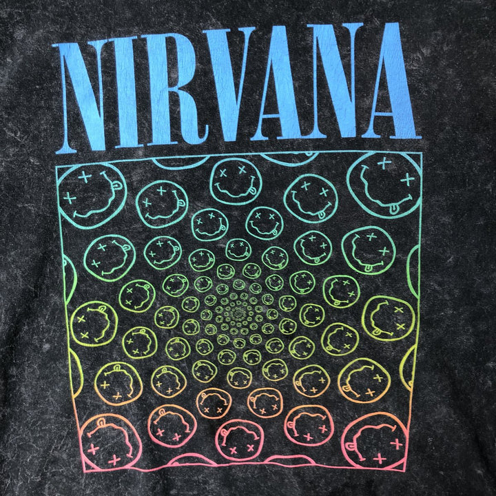 NIRVANA Nirvana Band T-shirt, Band T, Men's S size cotton Charcoal Vintage Second Hand