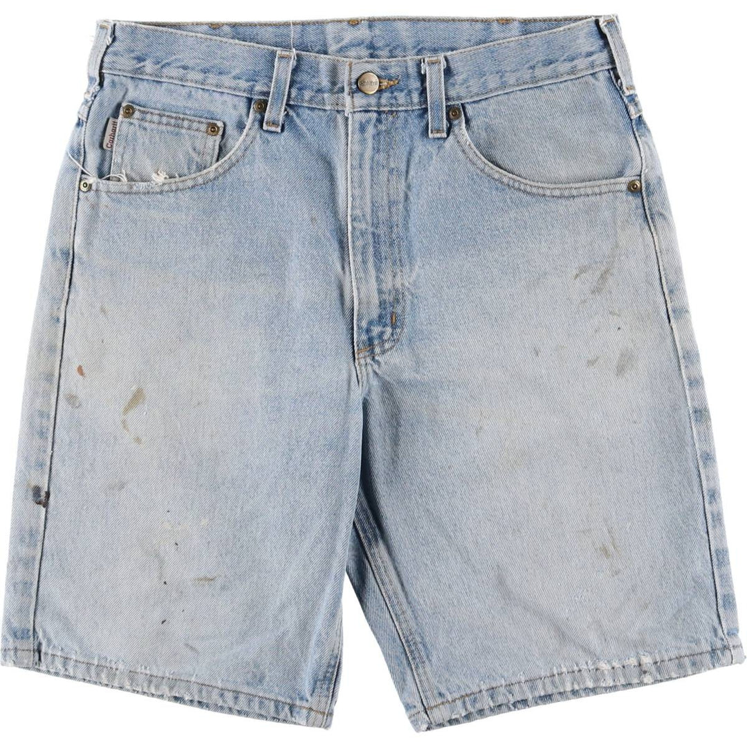 Carhartt denim shorts, short pants, men's size w33 cotton blue type Vintage Second Hand
