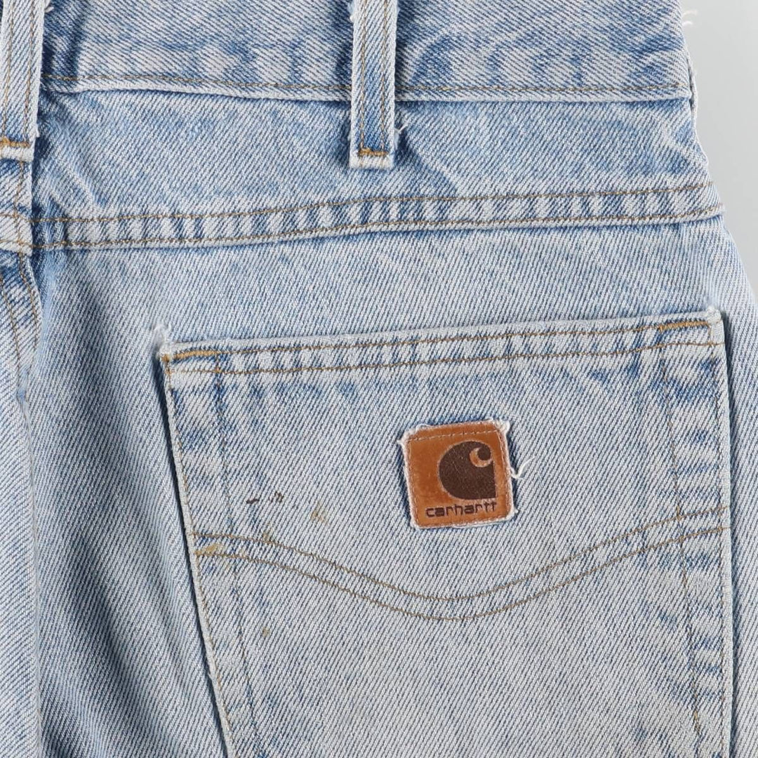 Carhartt denim shorts, short pants, men's size w33 cotton blue type Vintage Second Hand