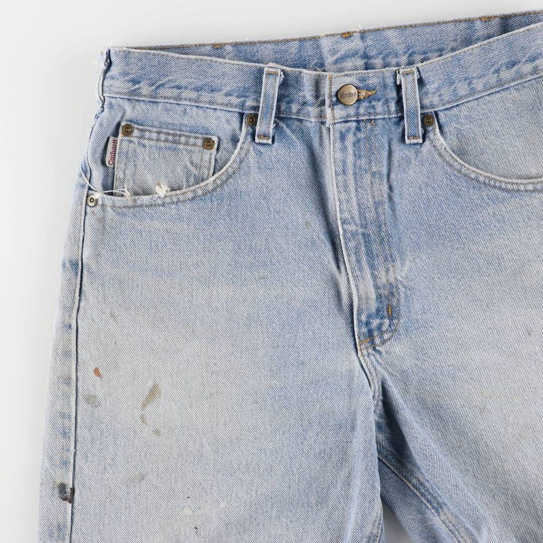 Carhartt denim shorts, short pants, men's size w33 cotton blue type Vintage Second Hand