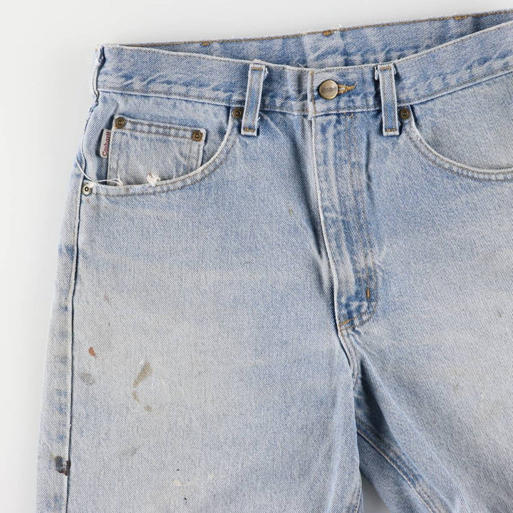 Carhartt denim shorts, short pants, men's size w33 cotton blue type Vintage Second Hand