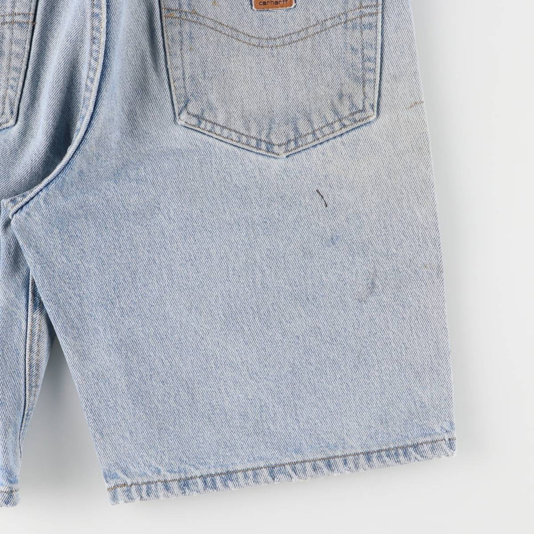 Carhartt denim shorts, short pants, men's size w33 cotton blue type Vintage Second Hand