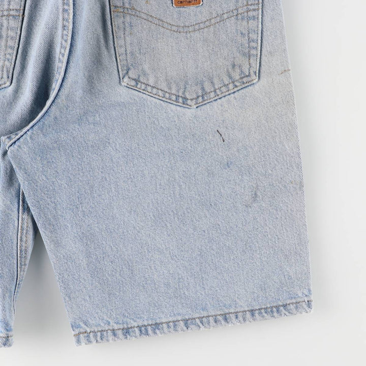 Carhartt denim shorts, short pants, men's size w33 cotton blue type Vintage Second Hand