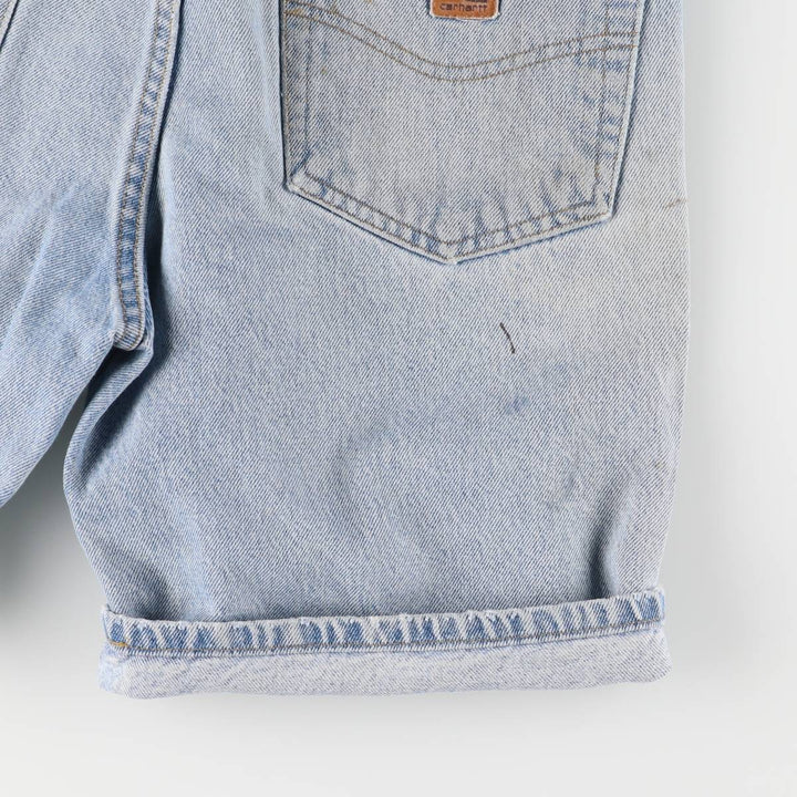 Carhartt denim shorts, short pants, men's size w33 cotton blue type Vintage Second Hand