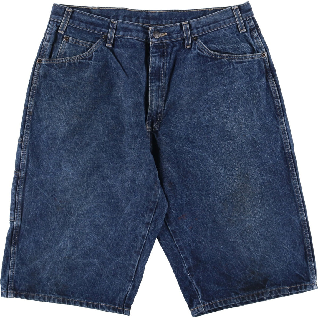 Dickies denim shorts, half pants, men's size w36 cotton blue type Vintage Second Hand