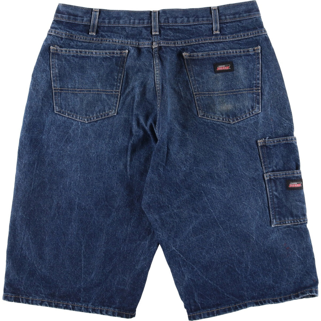 Dickies denim shorts, half pants, men's size w36 cotton blue type Vintage Second Hand