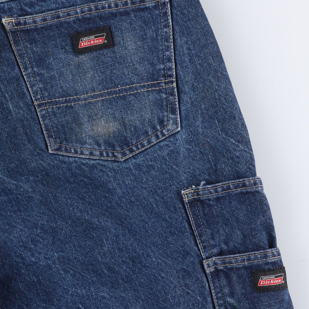 Dickies denim shorts, half pants, men's size w36 cotton blue type Vintage Second Hand