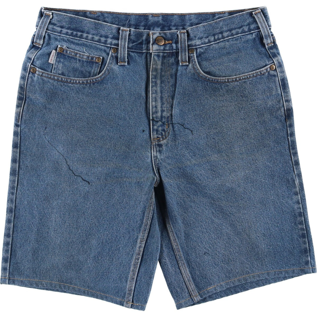 Carhartt denim shorts, half pants, men's size w36 cotton blue type Vintage Second Hand