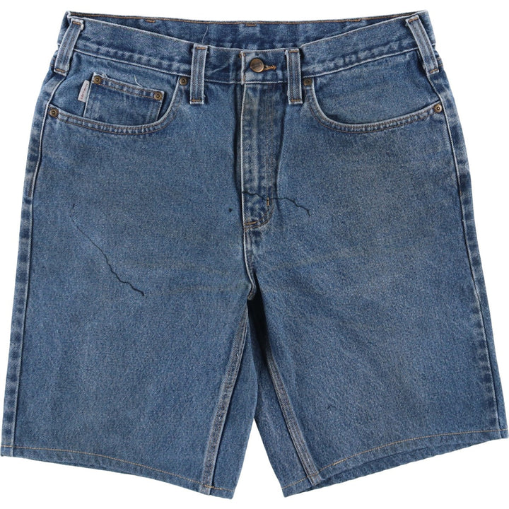 Carhartt denim shorts, half pants, men's size w36 cotton blue type Vintage Second Hand