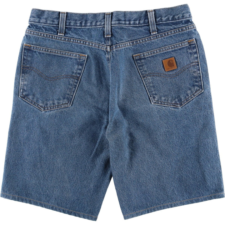 Carhartt denim shorts, half pants, men's size w36 cotton blue type Vintage Second Hand