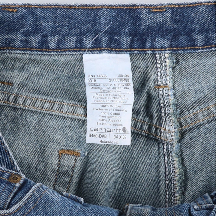 Carhartt denim shorts, half pants, men's size w36 cotton blue type Vintage Second Hand