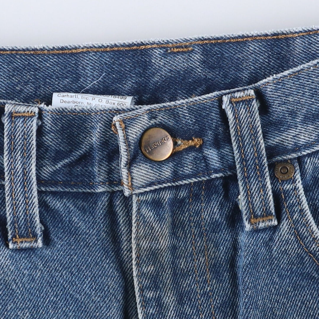 Carhartt denim shorts, half pants, men's size w36 cotton blue type Vintage Second Hand