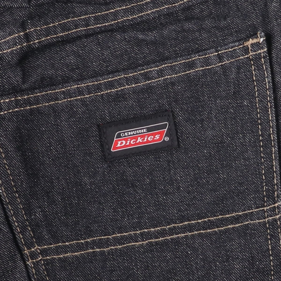 Dickies Black Denim Shorts, Shorts, Half Pants, Men's, W34 equivalent cotton black type Vintage Second Hand