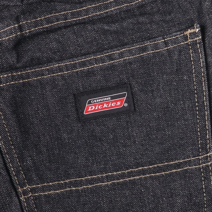 Dickies Black Denim Shorts, Shorts, Half Pants, Men's, W34 equivalent cotton black type Vintage Second Hand
