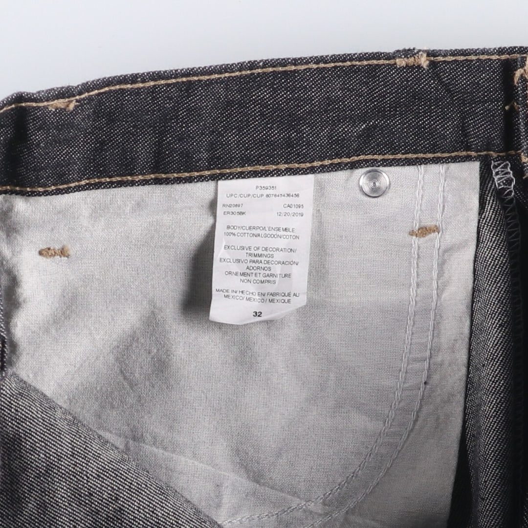 Dickies Black Denim Shorts, Shorts, Half Pants, Men's, W34 equivalent cotton black type Vintage Second Hand